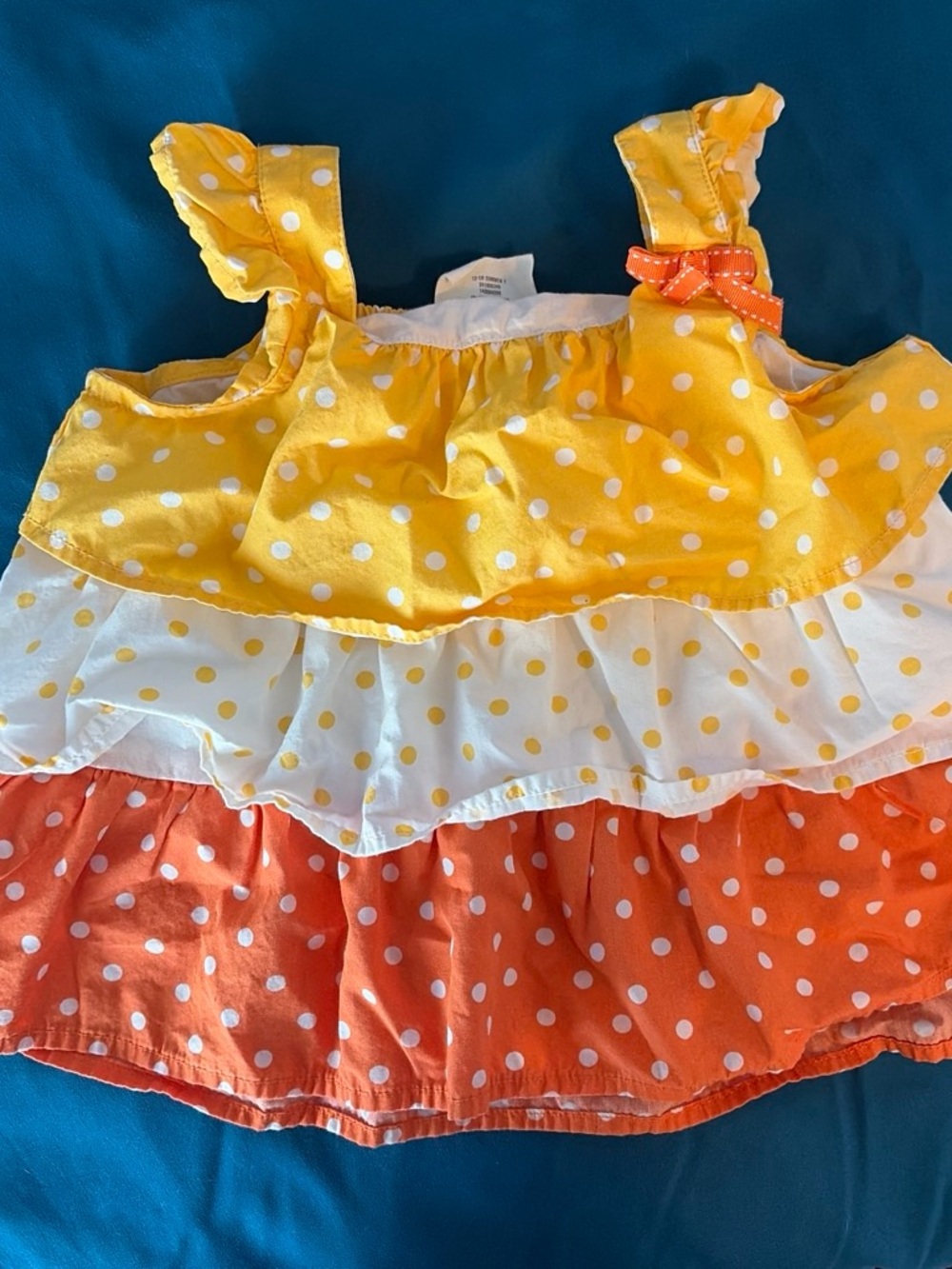 Bright colored polka dot dress